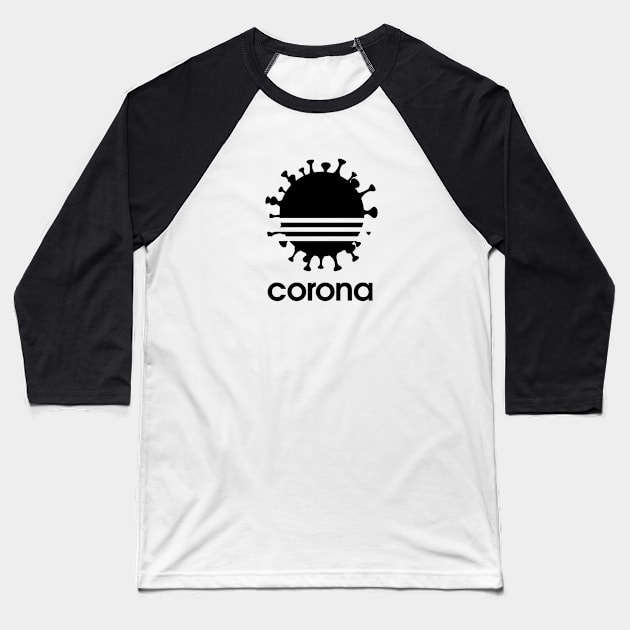 Corona Black Baseball T-Shirt by HentaiK1ng